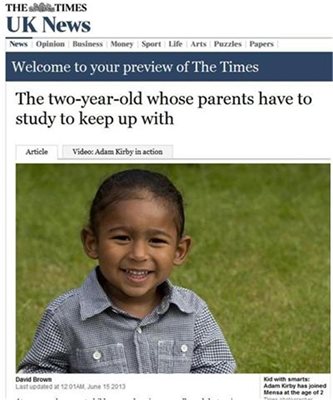 Факсимиле от The Times