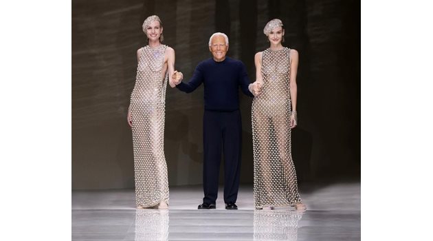 Джорджо Армани на последното си ревю в Париж СНИМКИ: Инстаграм/giorgioarmani