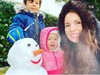 Соня Йончева направи снежен човек заедно с двете си деца