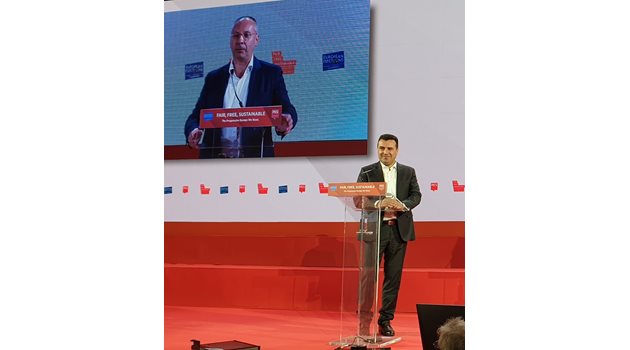 Македонският премиер Зоран Заев участва в конгреса на ПЕС в Лисабон. СНИМКИ: Авторката