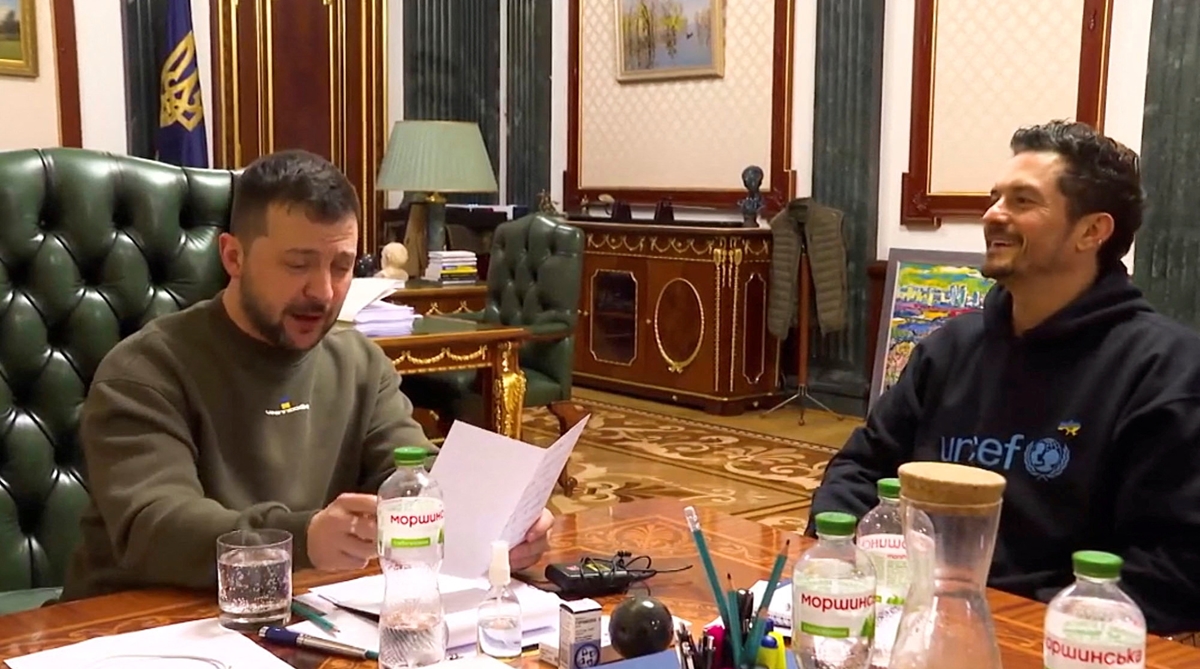 Зеленски и Орландо Блум обсъдиха последиците от войната в Украйна за децата (Видео)