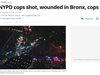 Неизвестен нападател е ранил двама полицаи, патрулиращи в един от жилищните комплекси в Ню Йорк, а след това се самоубил, предаде РИА Новости, цитиран от 