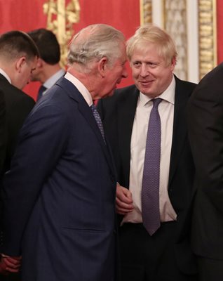 Принц Чарлз и премиерът на Великобритания Борис Джонсън