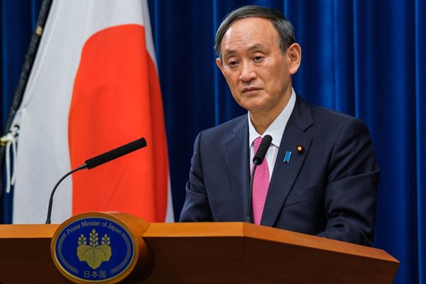 Министър-председателят на Япония Йошихиде Суга СНИМКА: РОЙТЕРС