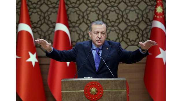 Президентът на Турция Реджеп Ердоган произнесе реч, в която спомена Кърджали, на официална церемония в Бурса. Снимка РОЙТЕРС