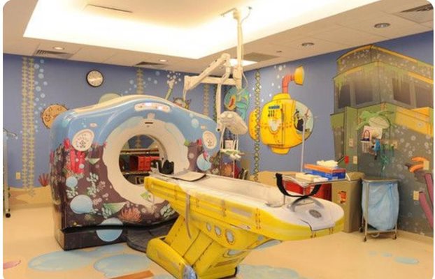 Интериорът в отделението за образна диагностика ще бъде съобразен с децата - цветен и с играчки.