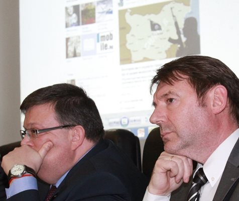 Вадимир Писанчев с главния прокурор Сотир Цацаров през 2014 г.