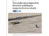 Въоръжен с нож рани двама полицаи в Брюксел, подозират терористична атака