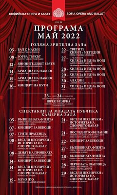 Виж майските спектакли на Софийската опера и балет