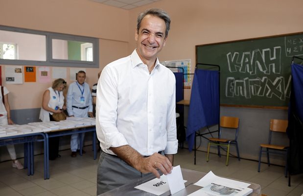 Kyriakos Mitsotakis voted in the last parliamentary elections in 2023.