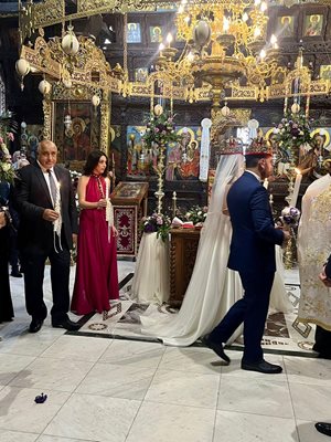 Георг Георгиев, Виолета и кумовете по време на церемонията