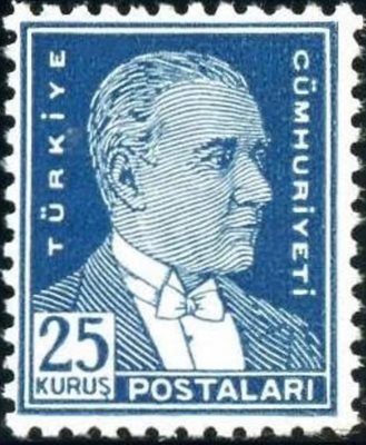 Една от най-тиражираните марки с образа на Мустафа Кемал, чийто автор е Христо Лозев.