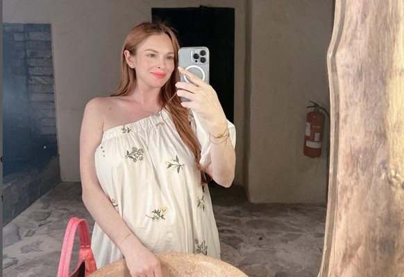 Линдзи Лоън по време на бременността си СНИМКА: Инстаграм/lindsaylohan