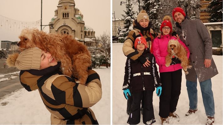 Семейство Джаферович се радват на снега