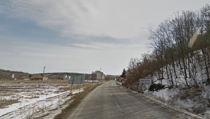 Пътят Русе-Разград, преди влизането в Цар Калоян Снимка: Google street view