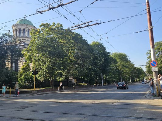 С лозунги „Искаме дървета, не искаме асфалт“ протестиращите затвориха за автомобили ул. "Опълченска" в района на метростанция „Опълченска“