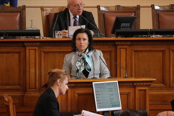 Десислава Танева в парламента през февруари т.г. Снимки: Архив