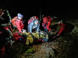 Над 11 часа продължи спасителната операция в Балкана. Снимка: Планинска спасителна служба