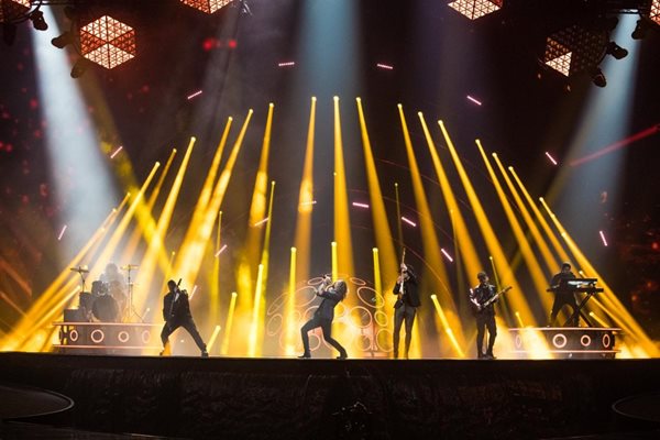Intelligent Music Project на сцената на Евровизия СНИМКА: EBU/CORINNE CUMMING
