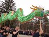 Гонят злото в Ямбол с китайски дракон и български кукери (снимки)