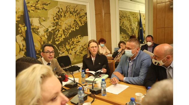 Ива Митева с членове на правната комисия в парламента
Снимка: Николай Литов