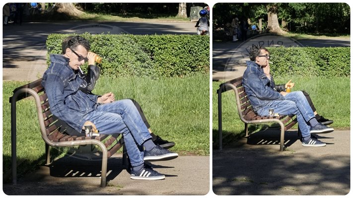 (ПАПАРАШКИ СНИМКИ) Актьорът Иван Радоев с приятелка в парка
