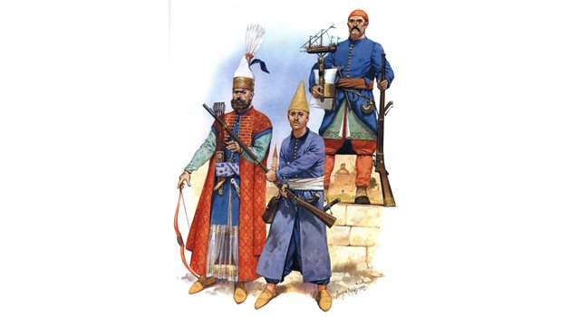 Така са изглеждали османските войници през XIV век.