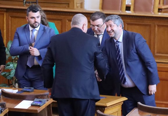 Христо Иванов и Бойко Борисов в парламента