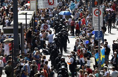 Large-scale protests against measures imposed in Germany to limit the spread of the coronavirus PHOTOS: Reuters