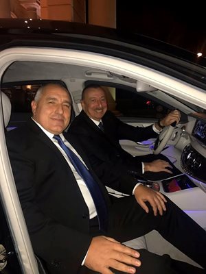 Бойко Борисов и Илхам Алиев в Баку Снимка: Фейсбук