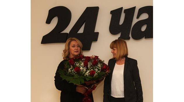 Йорданка Фандъкова с издателя на "24 часа" Венелина Гочева Снимка: Николай Литов