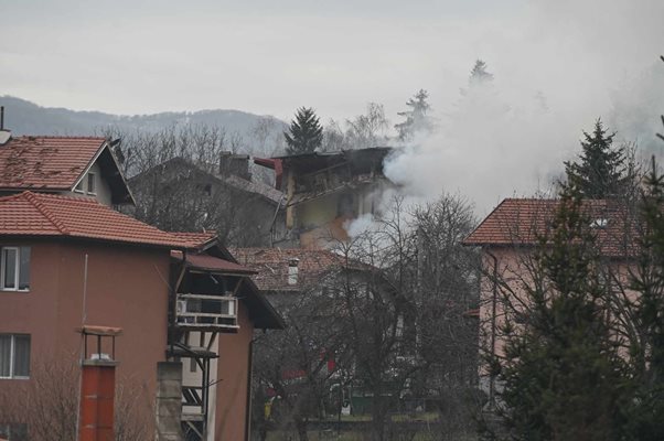 Къщата, която беше съборена от взрив в Банкя СНИМКА: Георги Палейков