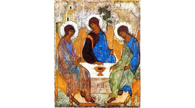 Чудотворната икона на Света Троица, нарисувана от Андрей Рубльов.