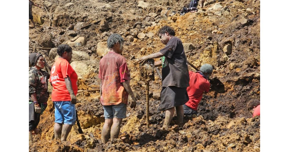 They’re burying a whole bunch alive, buried by the landslides