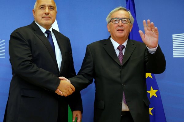 Жан-Клод Юнкер посрещна Бойко Борисов в Европейската комисия в Брюксел.