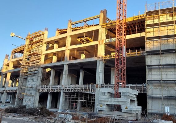 Част от строителството на стадион “Христо Ботев”