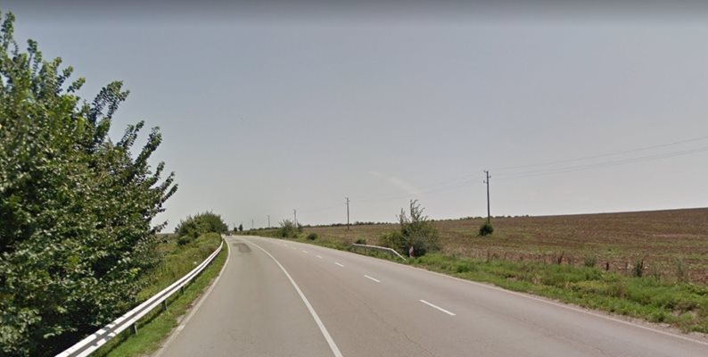 Пътят Разград – Русе в участъка Осенец – Езерче Снимка: Google street view
