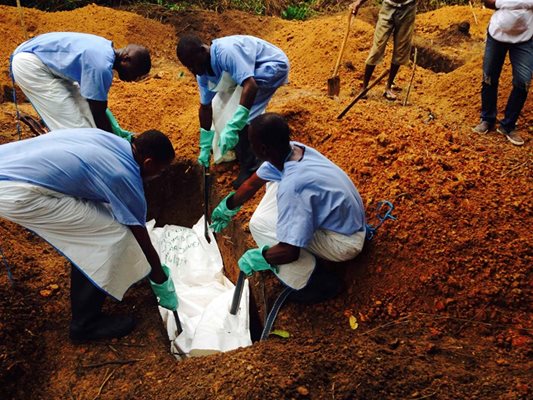 Погребение на умрял от ебола