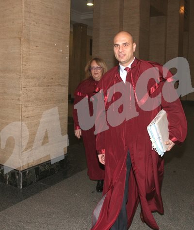 Прокурор Димитър Франтишек, заснет в Съдебната палата.