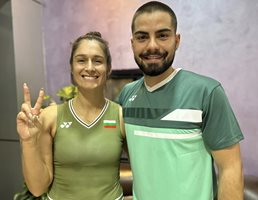 Габриела Стоева и Евгени Панев Снимка: facebook.com/BadmintonBulgaria/