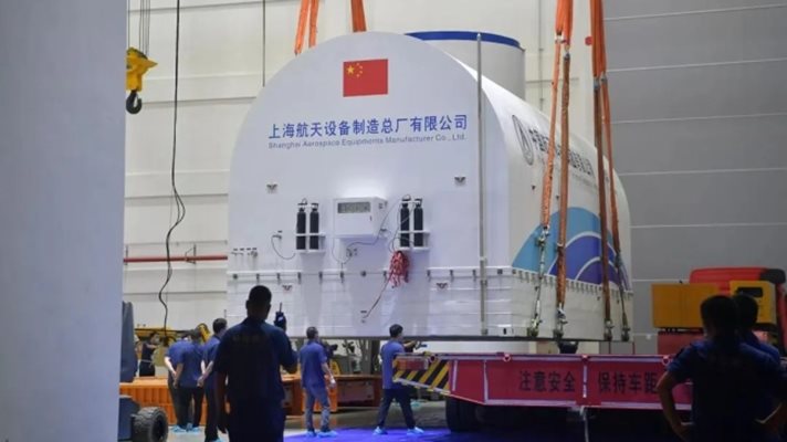 Китайският лабораторен модул „Мънтиен“.