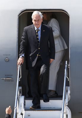 Президентът на Чили Себастиан Пинера пристигна със съпругата си Сесилия Морел