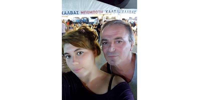 Юлияна Иванова с Митко Симеонов по време на семейна почивка в Гърция