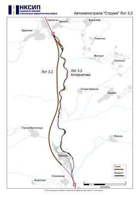 Картата с дългия тунел и новите съоръжения бе начертана от експерти на Националната компания “Стратегически инфраструктурни проекти” по молба на “24 часа”.