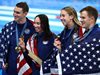 Олимпийска титла със световен рекорд за смесената щафета на САЩ в плуването