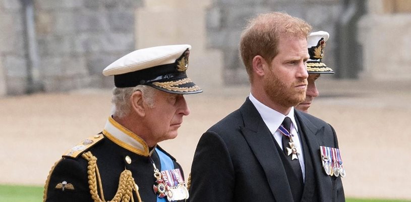 Принц Хари и Крал Чарлз III Снимка: Twitter/@Iamromanceme