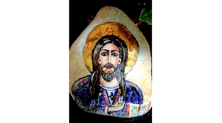 Исус върху камък