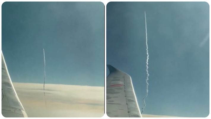 (Видео) Пътник засне изстрелване на ракета от самолет