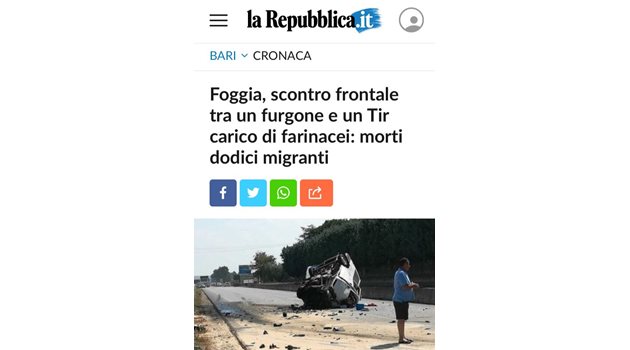 Факсимиле Repubblica.it