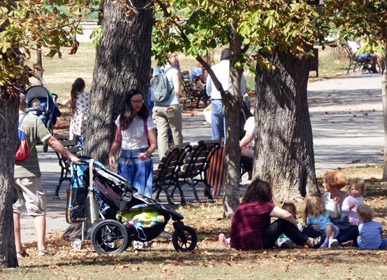 Най-големият столичен парк - Борисовата градина, винаги е пълен с младежи и майки с деца. Снимка: Румяна Тонева